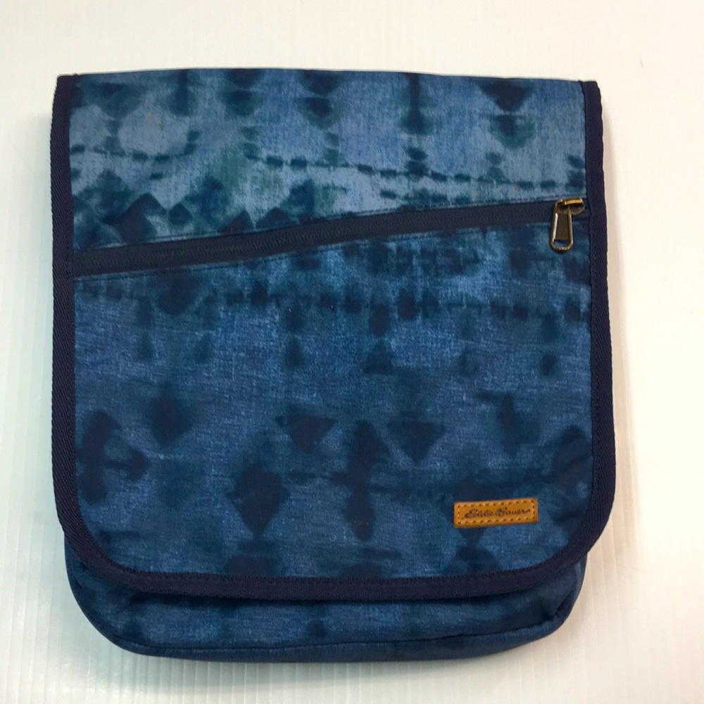 Eddie Bauer Connect Tech Blue Tie Dye Crossbody Bag